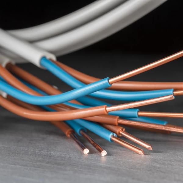 Indoor and outdoor electrical wiring cables.