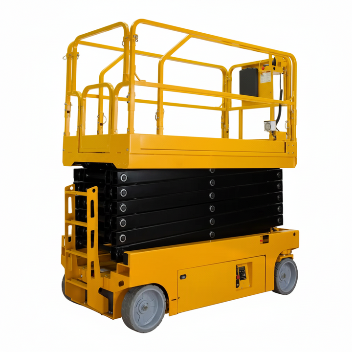 6+2m compact self-propelled electric scissor lift 230kg manlift platform