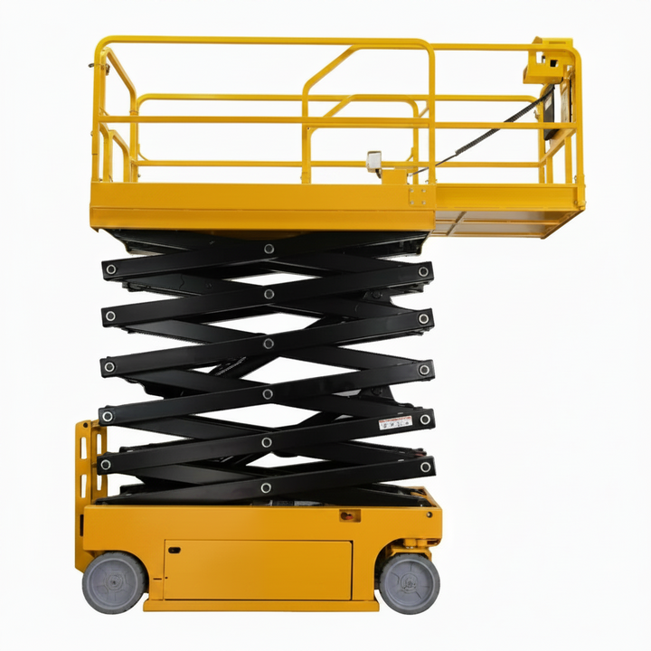 12+2m self-propelled electric scissor lift 320kg industrial aerial work platform