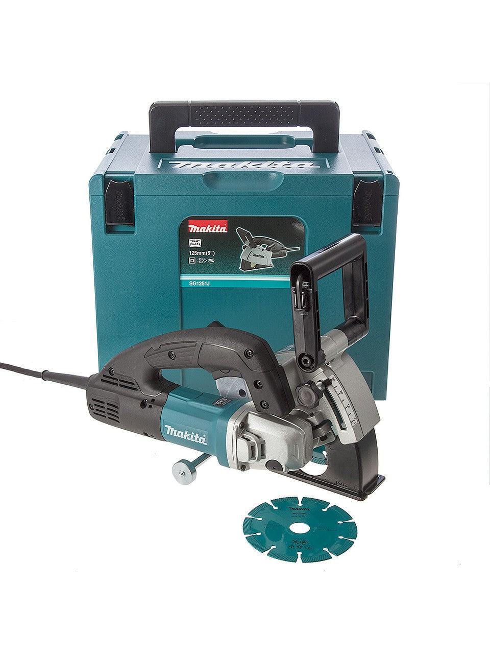 1400W dual blade wall chaser machine 125mm for concrete and brick channel cutting