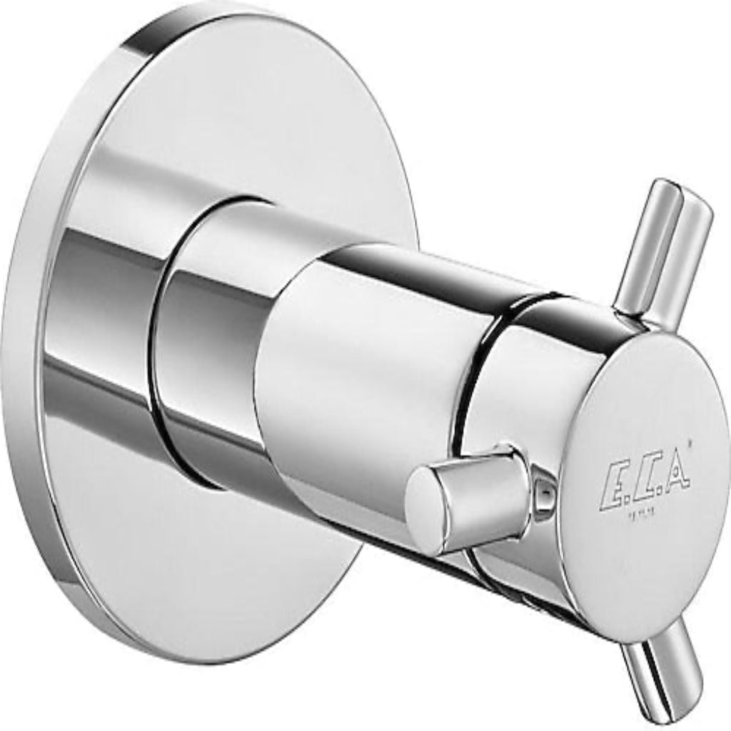 1/2 inch shut-off valve with ceramic cartridge and sliding escutcheon for concealed plumbing systems
