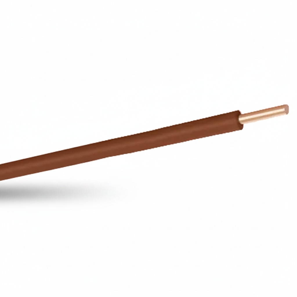 1x1.5 mm² brown solid copper PVC installation cable