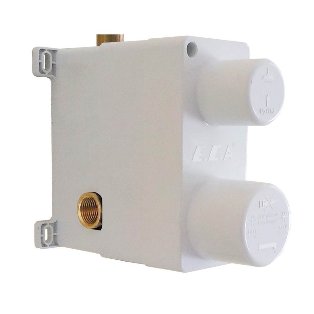 2-way concealed shower mixer body with integrated diverter for built-in bathroom installations