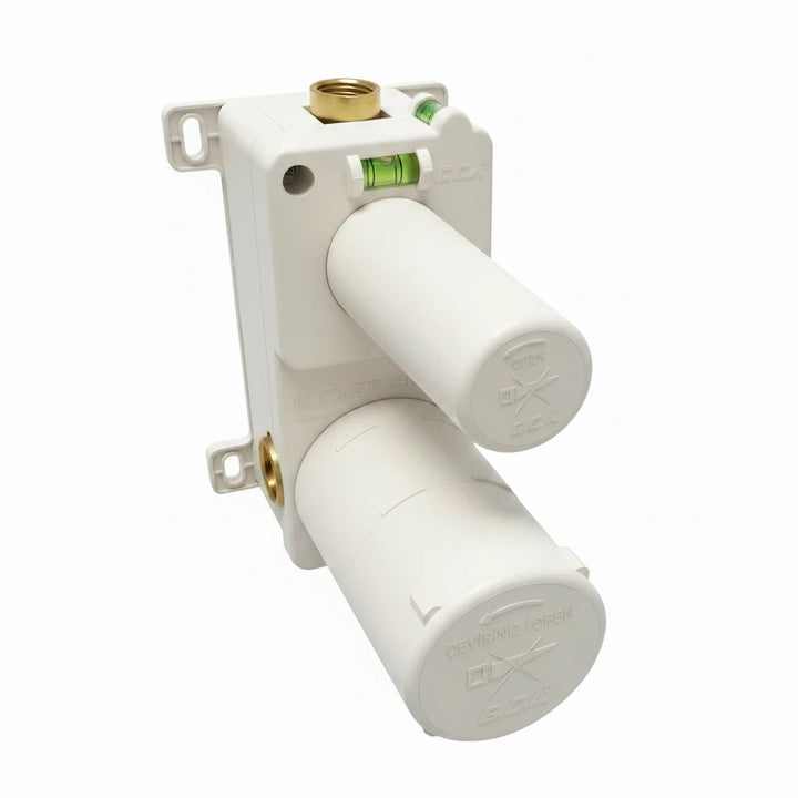 2-way concealed shower mixer body with integrated diverter for built-in bathroom installations