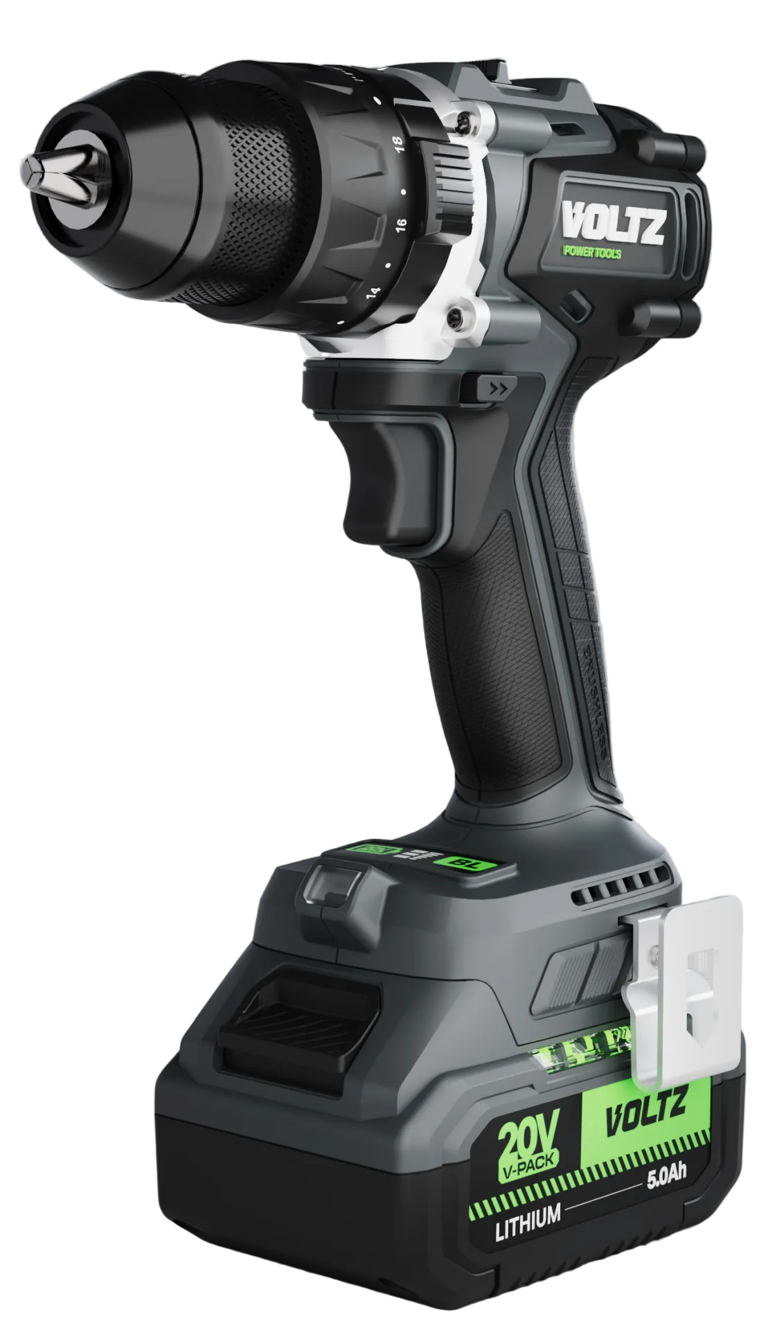 20V brushless cordless hammer drill 2x5.0Ah batteries