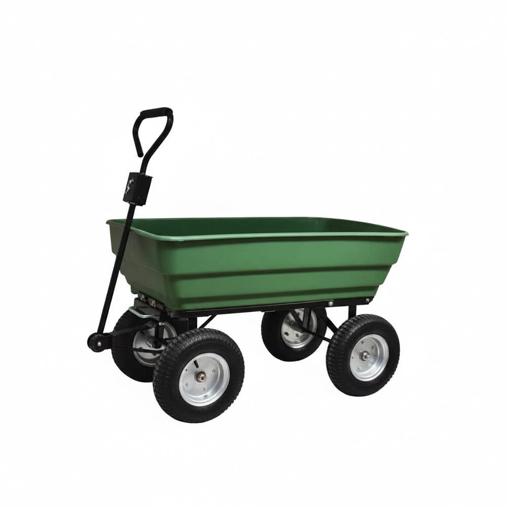 250kg garden cart wagon with pneumatic wheels and tilting tray