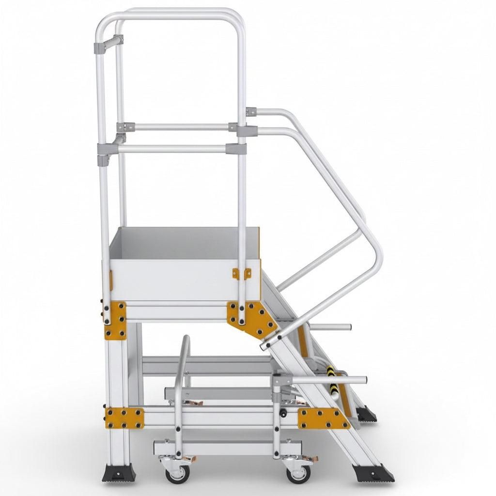 2+1 step industrial aluminum platform ladder