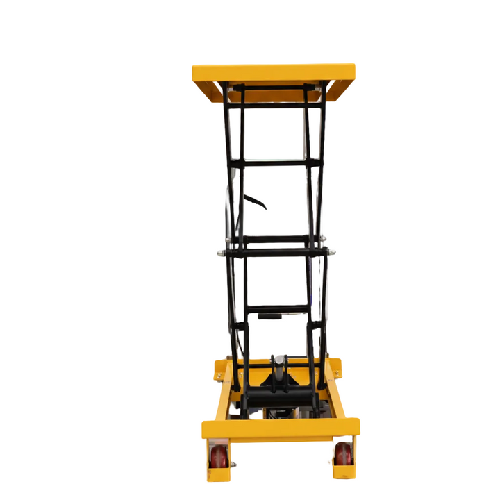 350kg double scissor hydraulic lift table cart with 1500mm lifting height