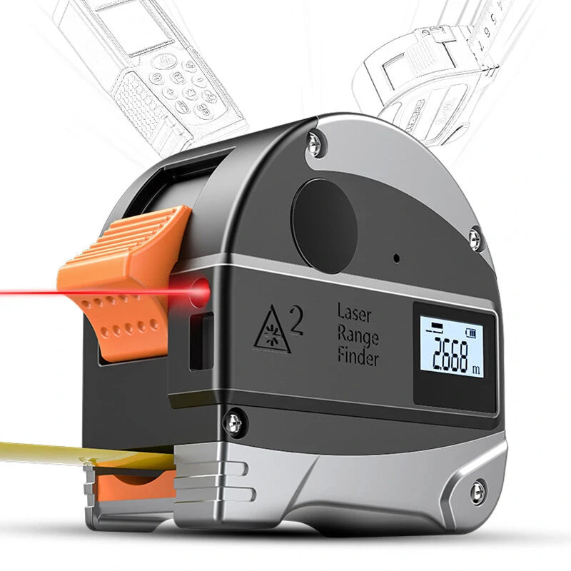 30m Laser Distance Meter with 5m Tape Measure
