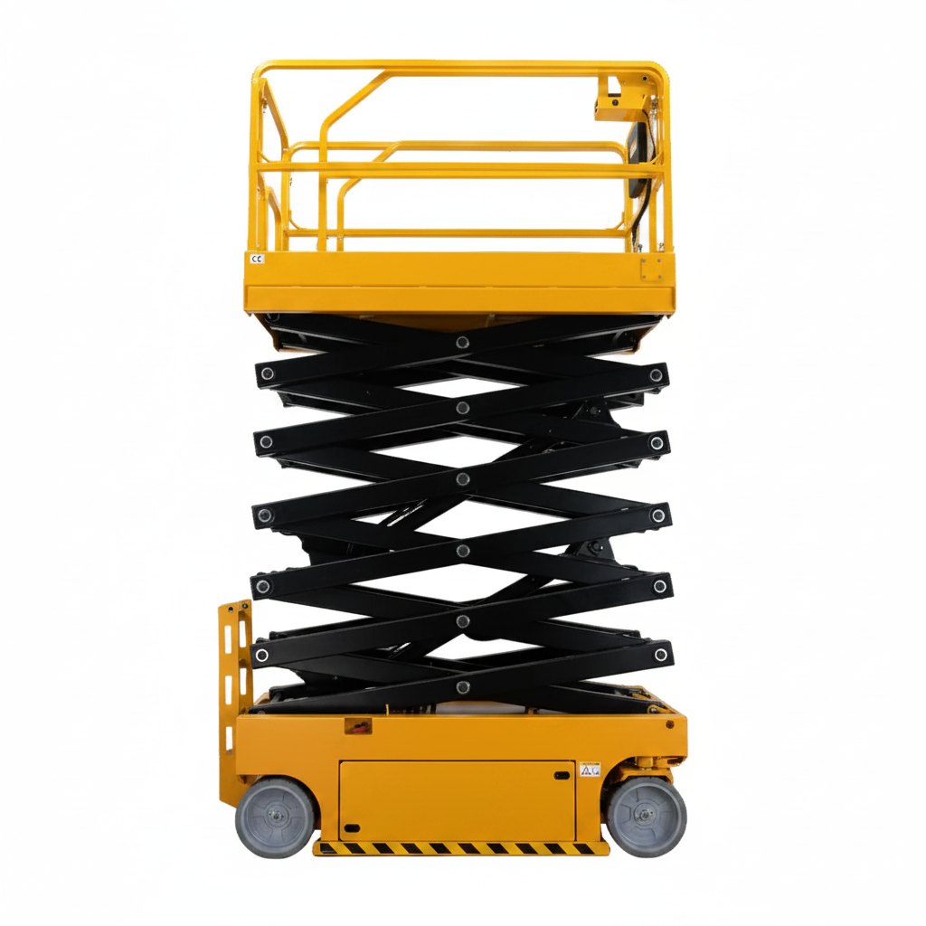 6+2m compact self-propelled electric scissor lift 230kg manlift platform