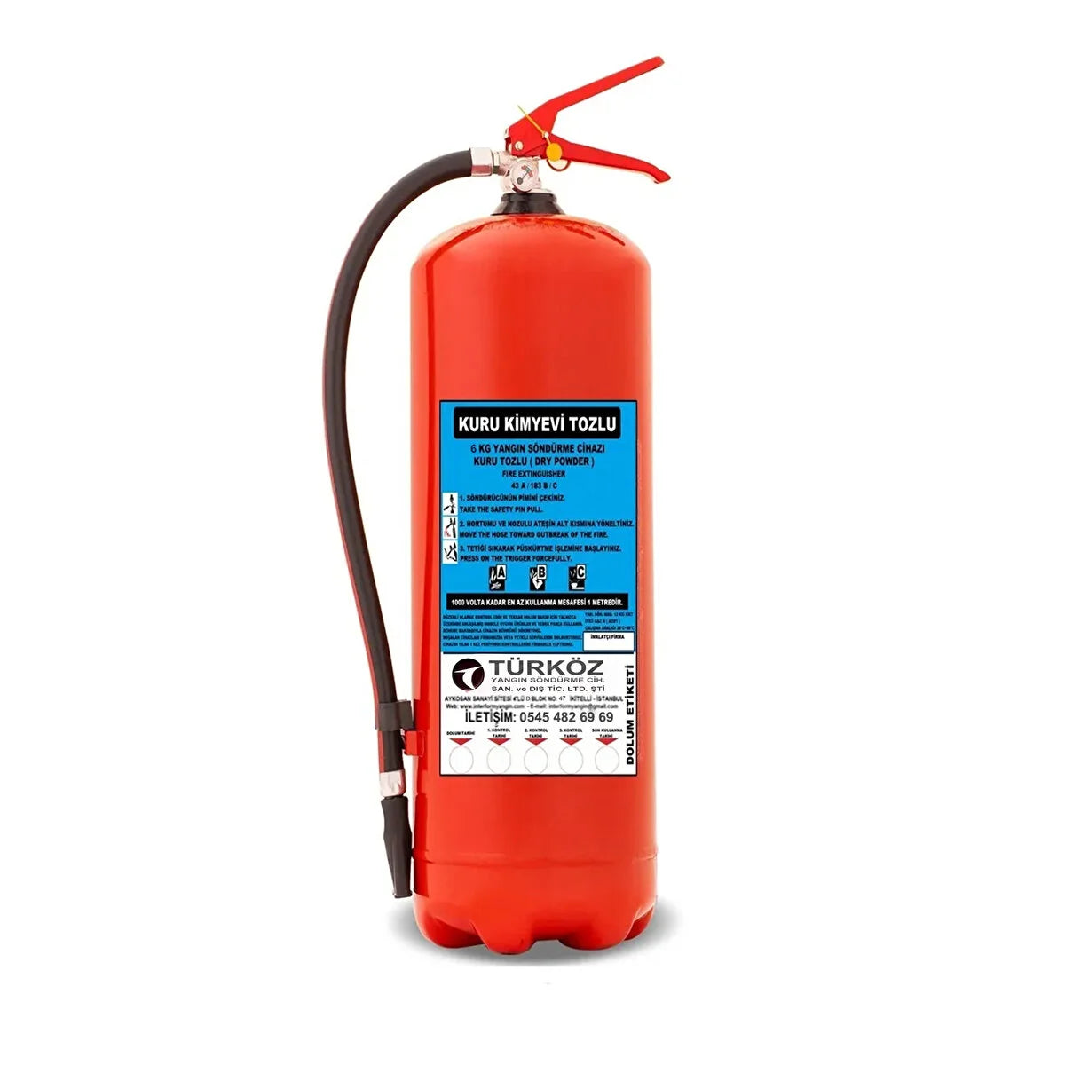 6 kg Dry Powder Fire Extinguisher