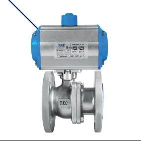 Double Acting Pneumatic Actuated Stainless Steel Flanged Ball Valve
