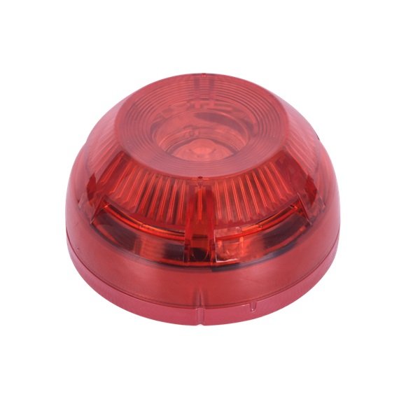 Addressable fire alarm siren beacon with flashing light and built-in isolator