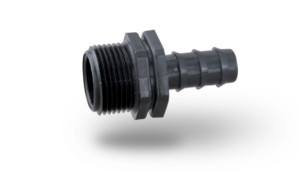 Barbed Male Nipple, Male Threaded Hose Connector Pack of 100