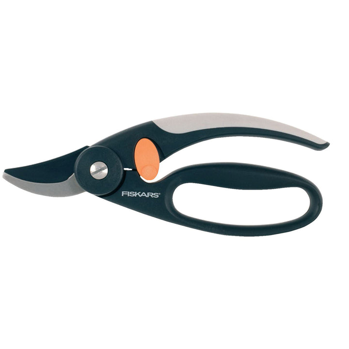 Bypass pruning shears designed for clean cutting of fresh and living branches.