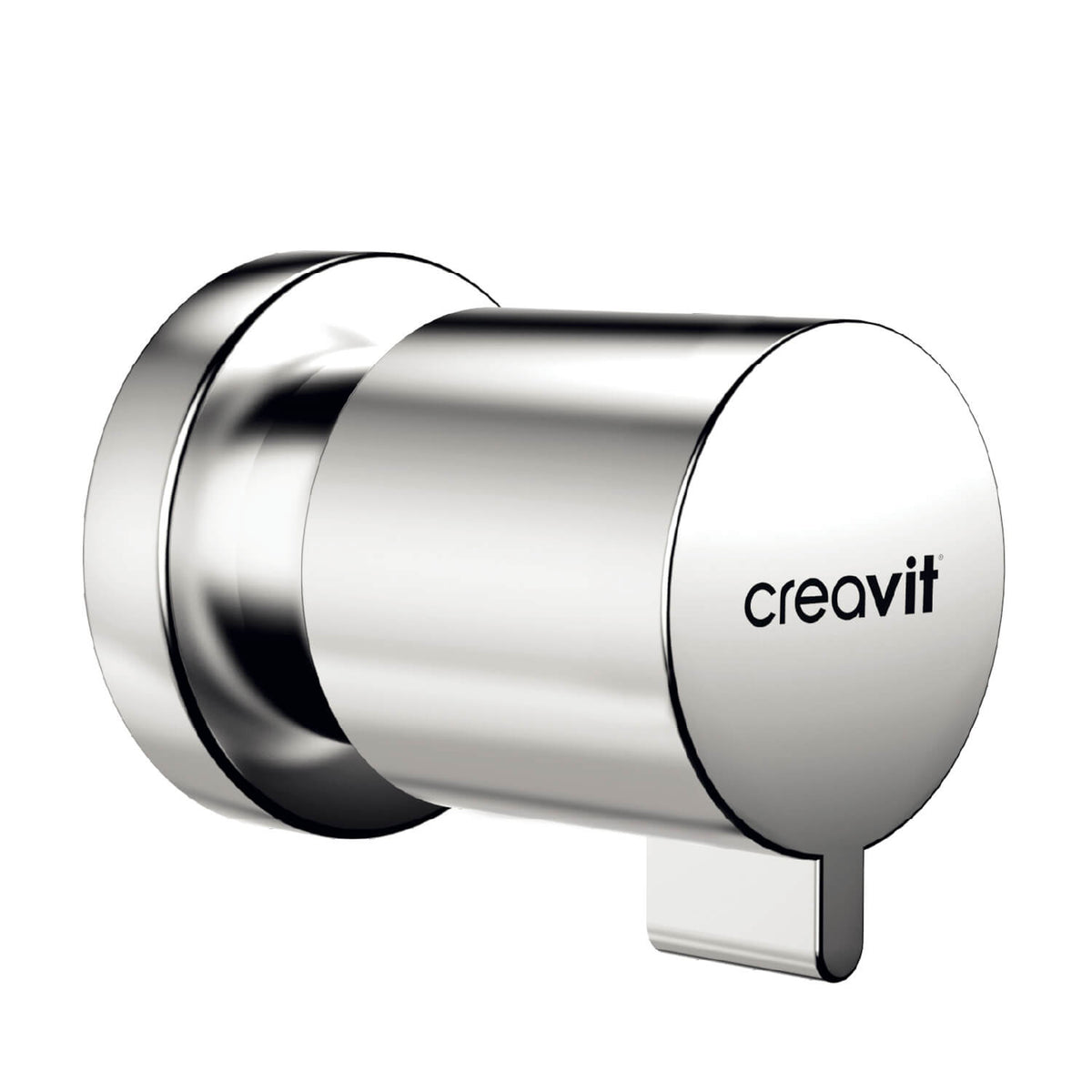 1/2 inch concealed shut-off valve with adjustable depth mechanism and sliding escutcheon
