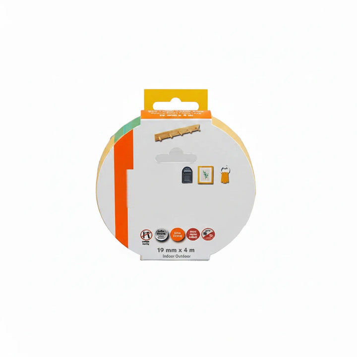 Double-Sided White Foam Tape Roll 19mm x 4m for Mounting and Adhesive Applications
