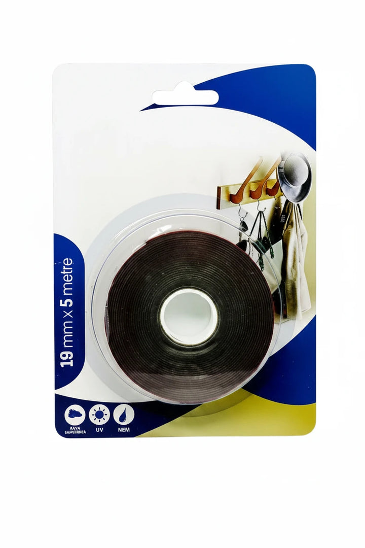 Gray Double-Sided Mounting Tape 19mm x 5m for Home and Office Installation