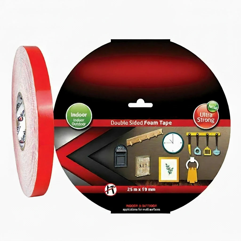 Extra Strong Double-Sided Foam Mounting Tape 19mm x 25m