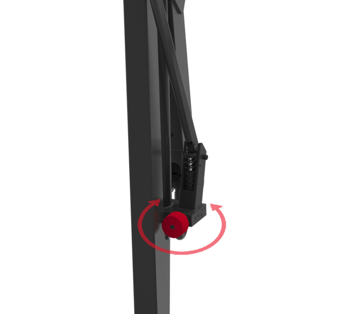 Professional hydraulic floor crane with swivel unit, folding design, polyamide wheels and parallel legs for pallet handling industrial lifting system.heytigo
