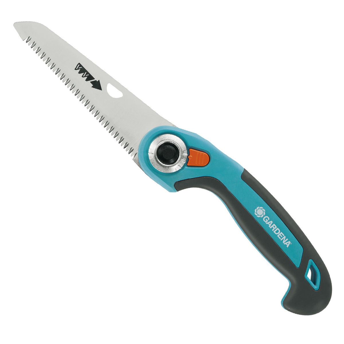 135mm folding pruning saw with chrome-plated spring steel blade and triple-ground hardened teeth