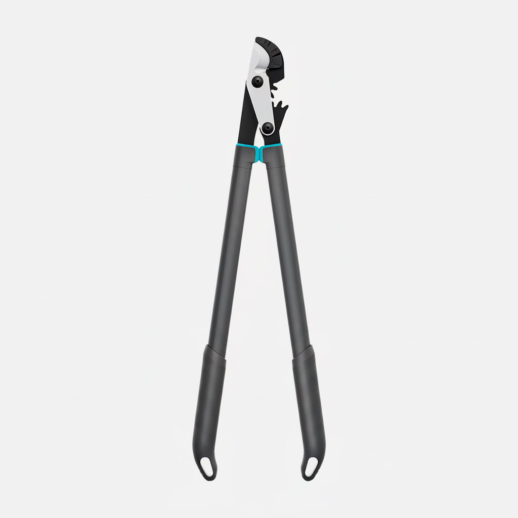 Gear drive lopper pruning shears with aluminum handles and coated steel blades for cutting branches up to 50 mm