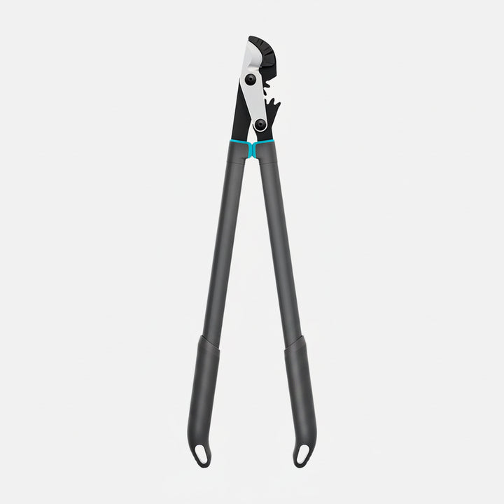 Gear drive lopper pruning shears with aluminum handles and coated steel blades for cutting branches up to 50 mm