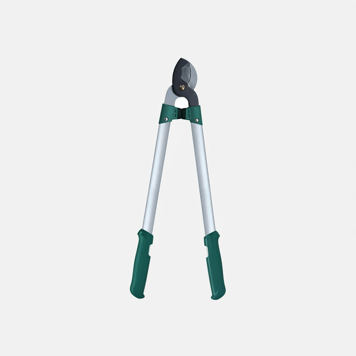 Heavy duty branch cutter with aluminum handles and Teflon-coated steel blades for cutting thick branches up to 50 mm