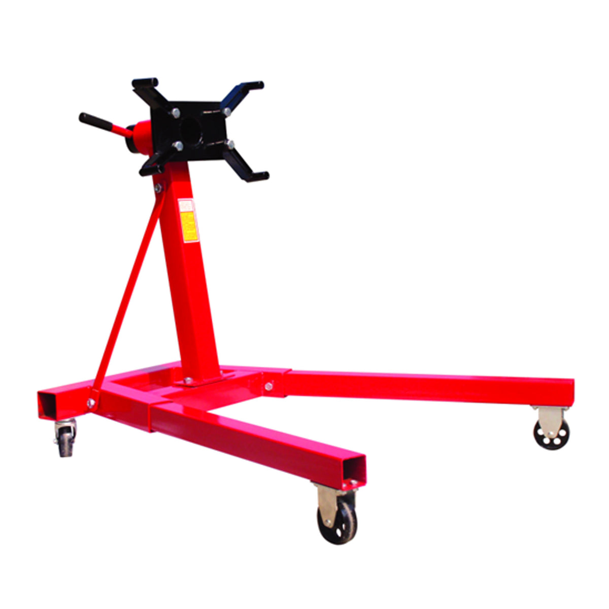 Heavy duty foldable engine stand 2000 lb capacity steel construction with 360 degree rotation and 6 caster wheels