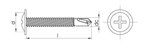 Serrated Flange Head Self Drilling Screw