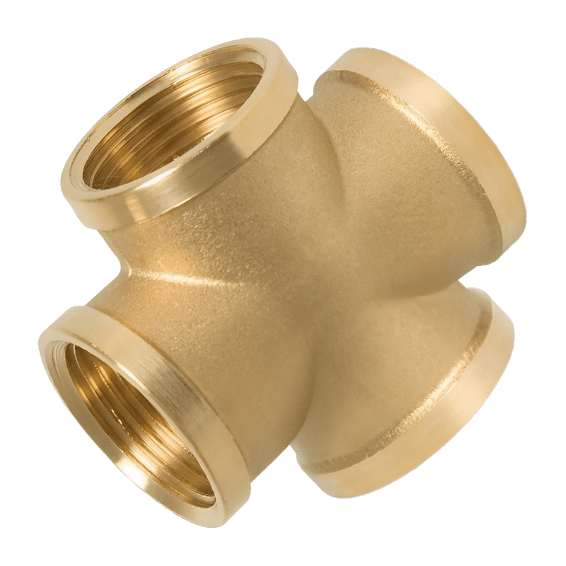 Brass Cross Tee Threaded Fitting
