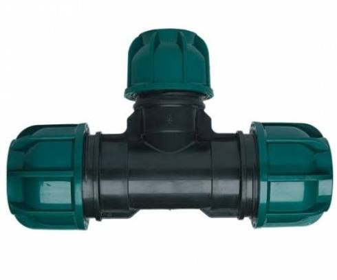 HDPE Compression Reducing Tee Push Fit Type