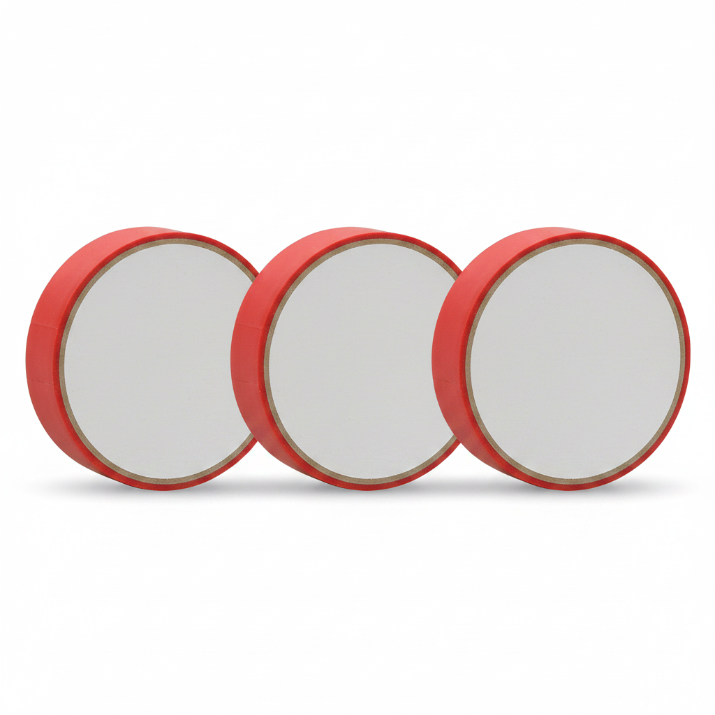Pack of 3 Red PVC Electrical Insulation Tape Rolls for Wire Protection and Cable Repair