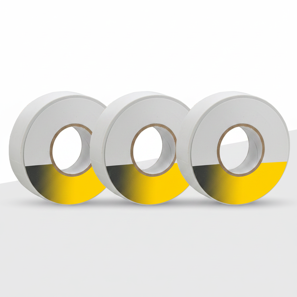 Pack of 3 White PVC Electrical Insulation Tape Rolls for Cable Protection and Electrical Repair
