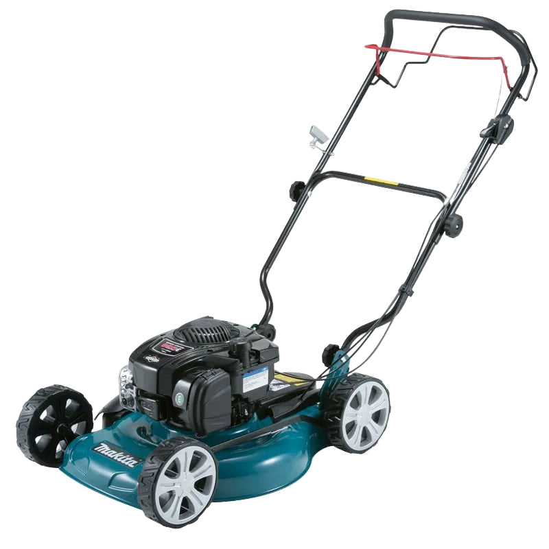 Petrol lawn mower designed for powerful grass cutting and efficient lawn maintenance.
