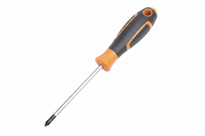 100 × 5 mm Phillips screwdriver with orange and black handle
