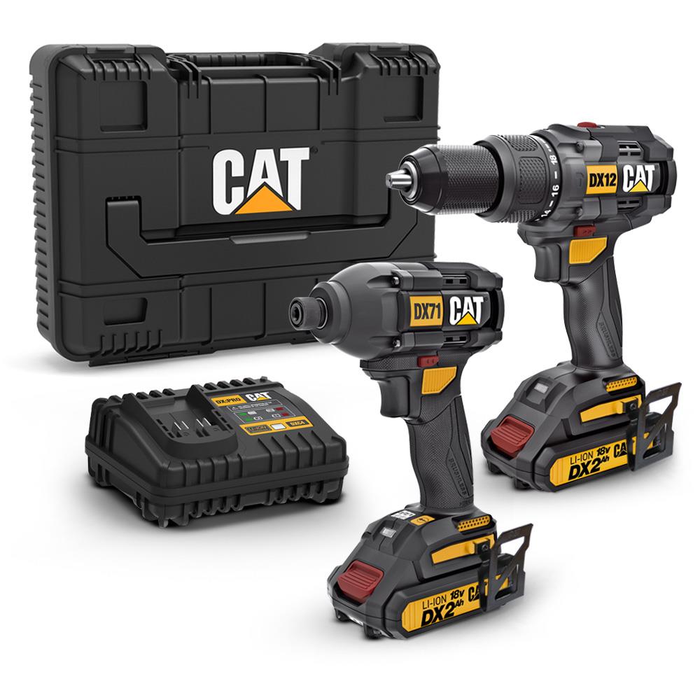 Brushless cordless hammer drill and impact driver combo kit