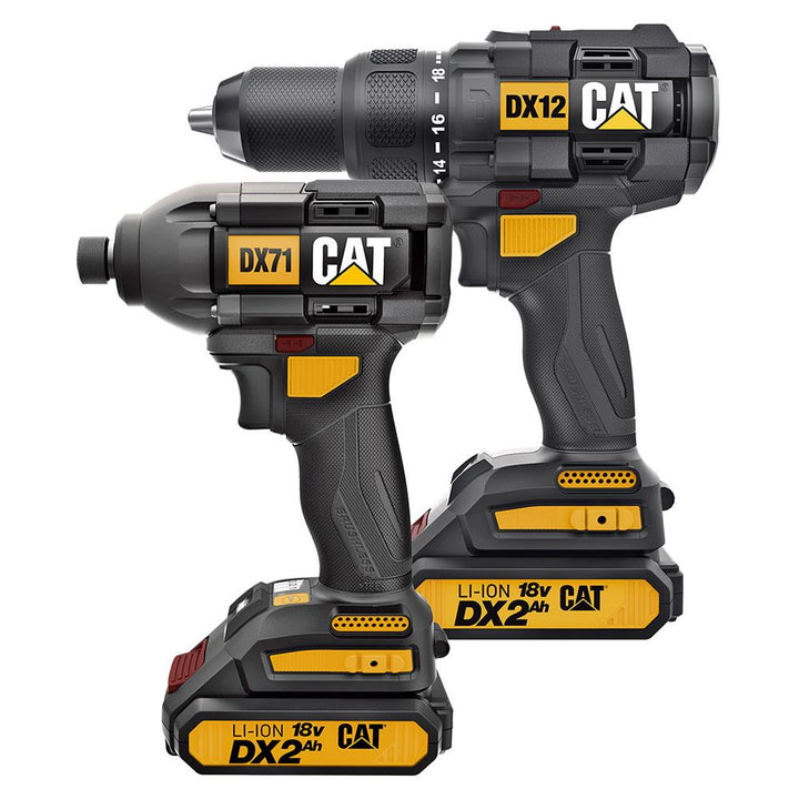 Brushless cordless hammer drill and impact driver combo kit