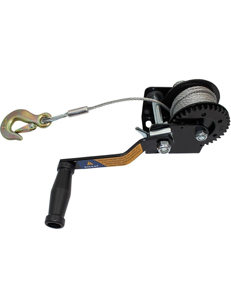 Steel wire rope hand winch 385 kg manual crank lifting and pulling tool for workshop and garage use