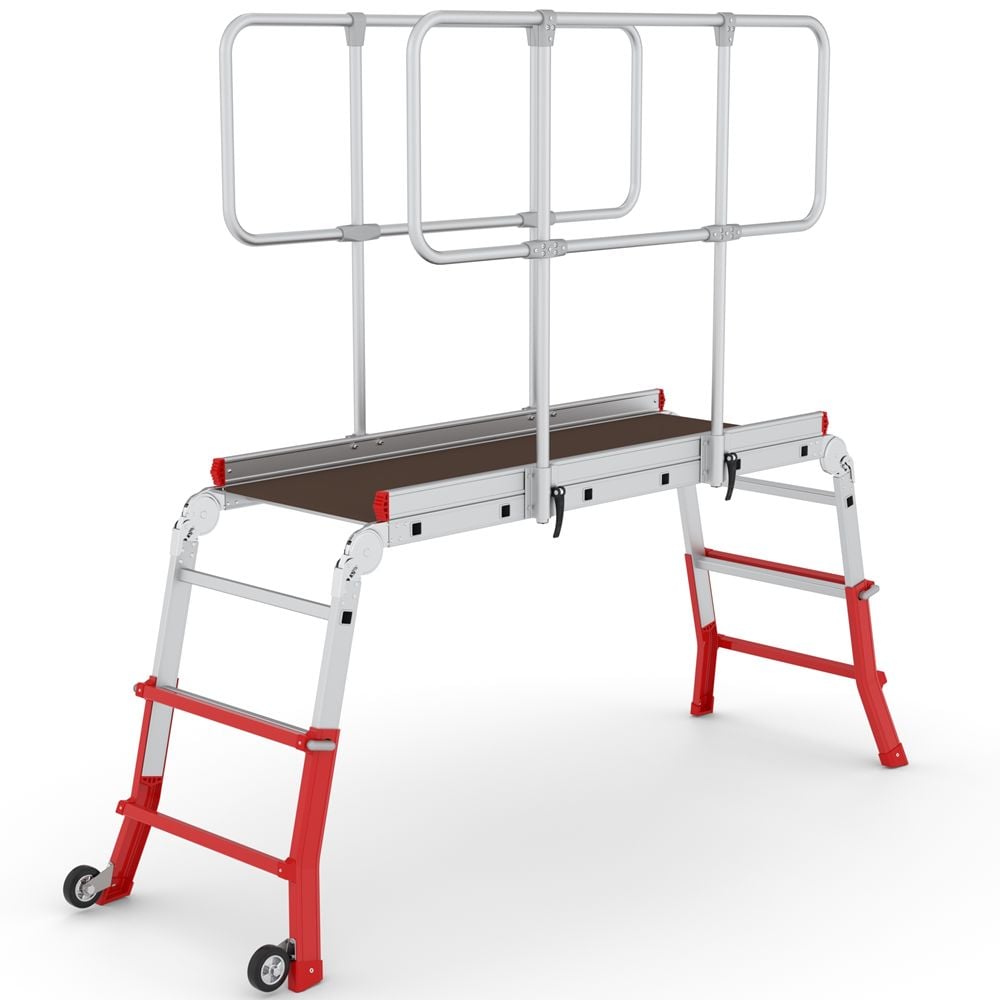 Telescopic foldable aluminum work platform with 2.97 m height