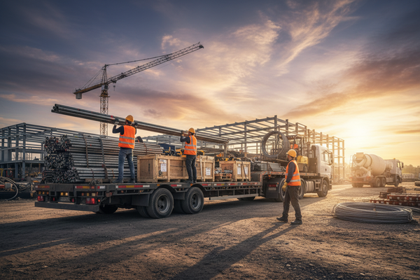 Delivery to the construction site