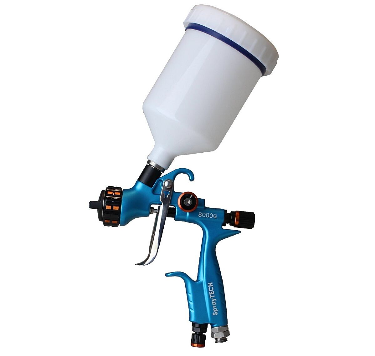 professional gravity feed spray gun with adjustable controls and 600 ml cup