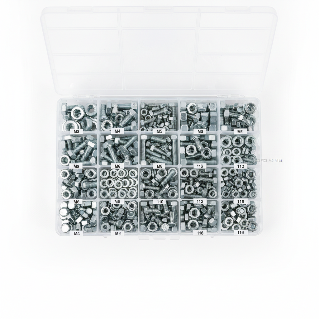 Bolt, Nut & Washer Set – 2510pcs M4–M6