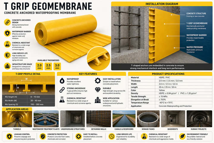 T grip geomembrane