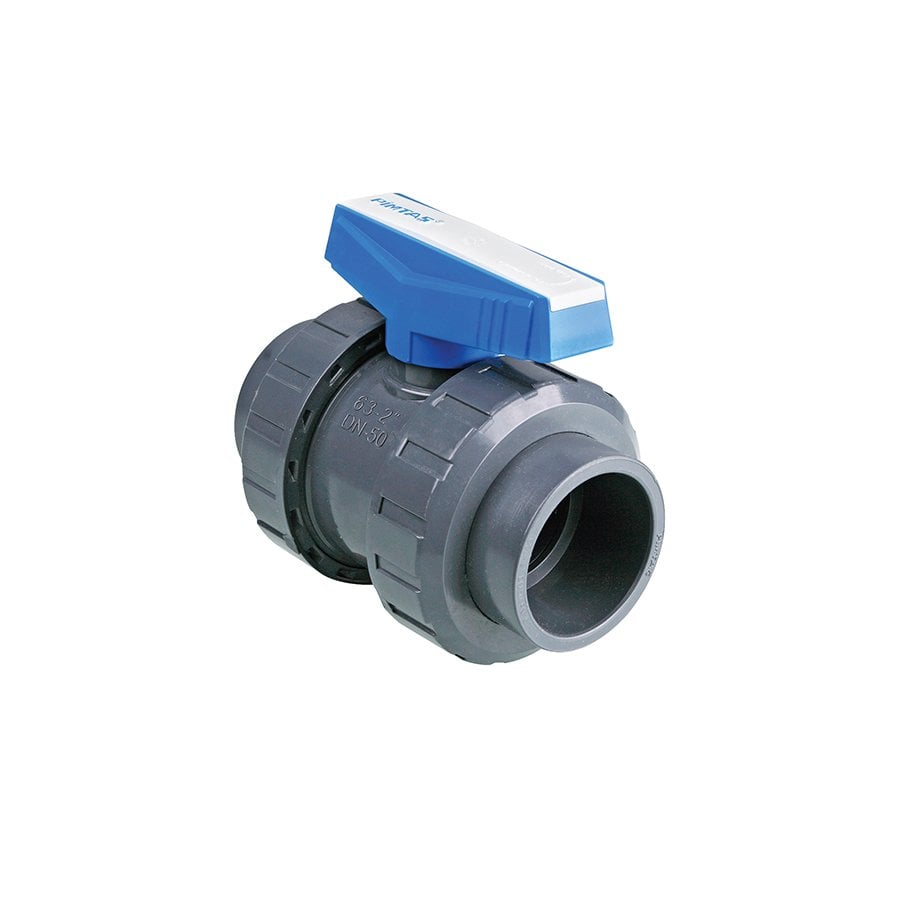 U-PVC Solvent Weld Ball Valve (Socket Type) PN16 – Durable Plastic Water Valve Ø16–110 mm